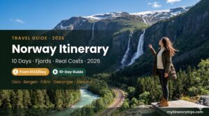 Norway Itinerary 10 Days: Honest 2026 Guide + Costs & Map (From $133/Day)